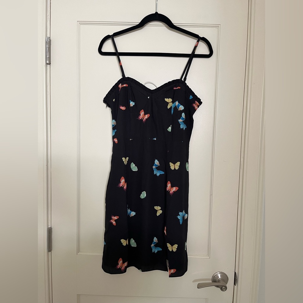 Petite Studio NYC PM black bustier butterfly mini dress